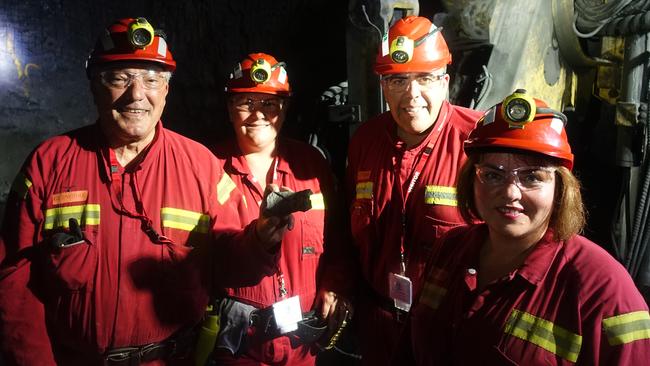 Labor MPs Mike Freelander, Meryl Swanson, Milton Dick, Kimberley Kitching during their mine tour.