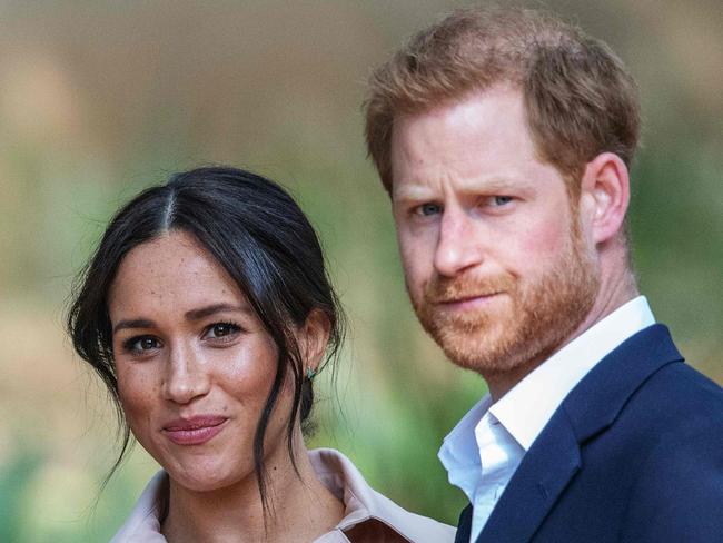 Britain's Prince Harry, Duke of Sussex (R) and Meghan, the Duchess of Sussex (L), are said to have welcomed the Thanksgiving break. Picture: AFP