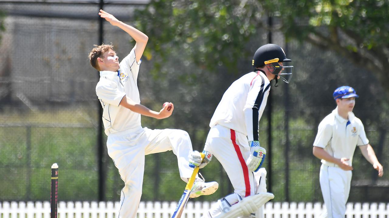 GPS First XI cricket between Gregory Terrace and Toowoomba Grammar School.