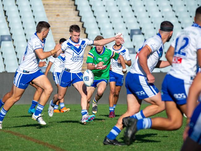 NSWRL junior reps 2023, Harold Matthews Cup week 1 finals 15 April 2023. Canterbury's Mitchell Woods at Campbelltown Stadium. Picture: Thomas Lisson