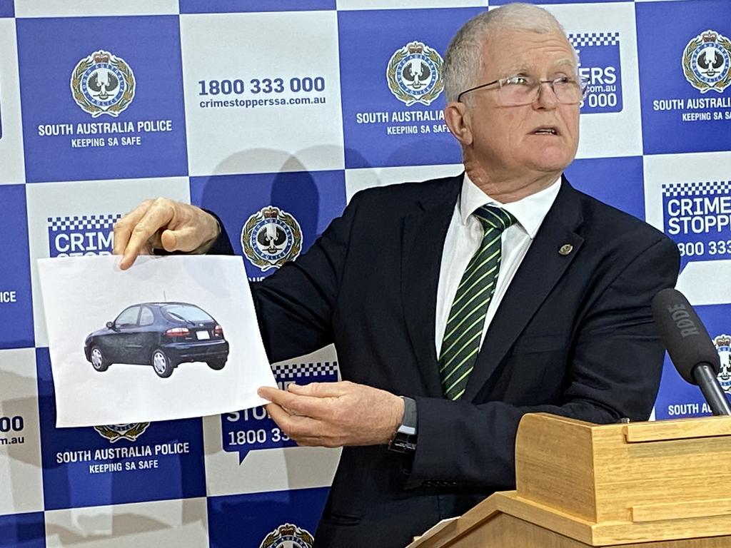 Superintendent Des Bray revealed at a press conference last year that Mr Purse’s body was allegedly transported in a dark green Daewoo. Picture: Supplied