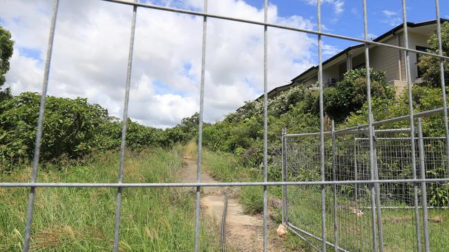 The public path that’s been closed almost five years since a landslip. Photo: Scott Powick NEWSCORP