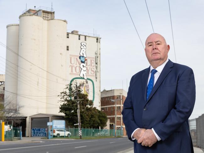 Breen Auction Group managing director Kevin Breen is shocked that vandals would target the silo. Picture: Jason Edwards