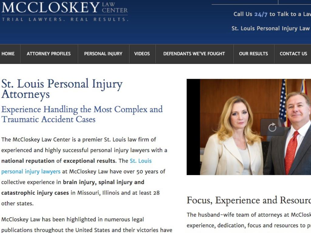 The couple run one of St Louis’ premier personal injury law firms and live in an exclusive Missouri suburb.