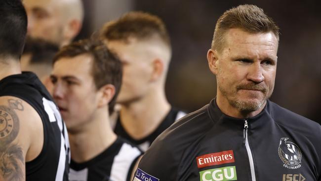 Nathan Buckley is hurting from his side’s preliminary final loss. Pic: AFL Photos