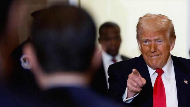 US President Donald Trump arrives to speak during the National Prayer Breakfast at the US Capitol in Washington, on Thursday. Picture: AFP