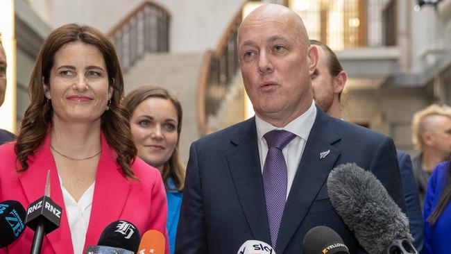 Incoming Prime Minister Christopher Luxon and deputy leader Nicola Willis. Picture: NZ Herald.