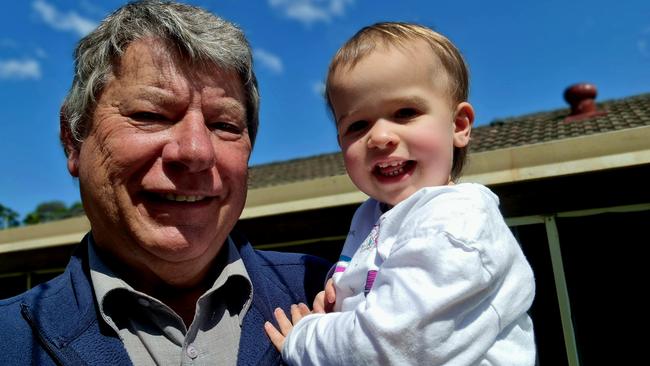 Frank Redward adored his grandchildren. He is seen here with granddaughter Evangeline. Picture: Supplied