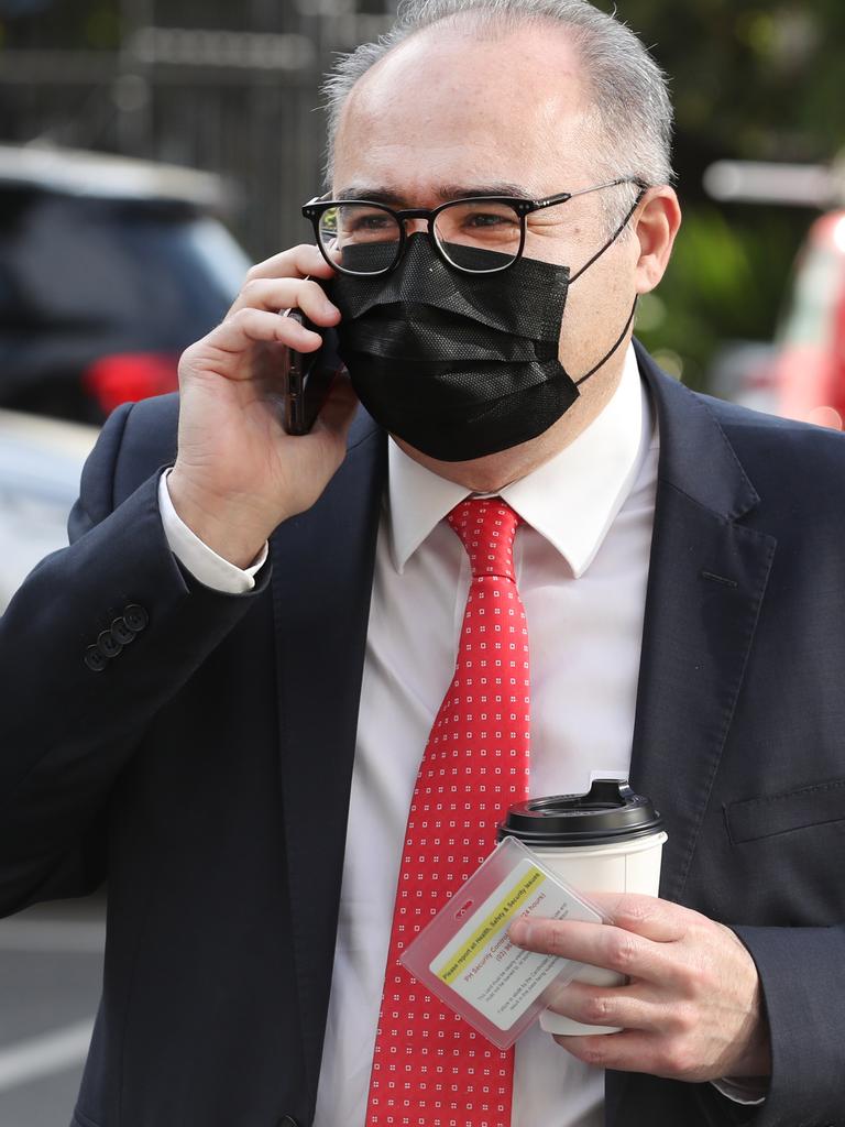 Adem Somyurek arriving at parliament.