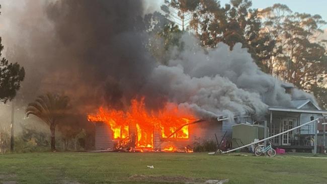 A fire has torn through a home in Eungai, south of Macksville.