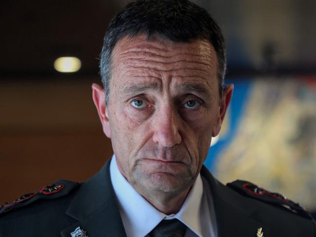 (FILES) Herzi Halevi, Chief of General Staff of the Israeli army, looks on before a meeting between the US and Israeli defence ministers at the Israel Aerospace Industries (IAI) in Lod, on March 9, 2023. The head of Israel's military, Lieutenant General Herzi Halevi, resigned on January 21, 2025, over his responsibility for its "failure" during the Palestinian militant group Hamas's attack on October 7, 2023. In his resignation letter, released by the army, Halevi said he was leaving "due to my acknowledgement of responsibility for th (Photo by Gil COHEN-MAGEN / AFP)