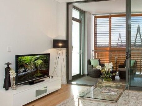 The Pyrmont apartment complex where a brawl broke out inside at an underage Airbnb birthday party on May 8, 2021. Picture: Realestate.com.au