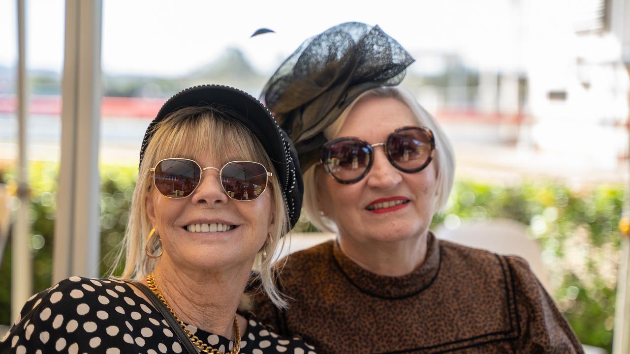 Rosley Mitchel and Lyndel Slatter at the Gympie Muster Races. Saturday, August 19,. 2023. Picture: Christine Schindler