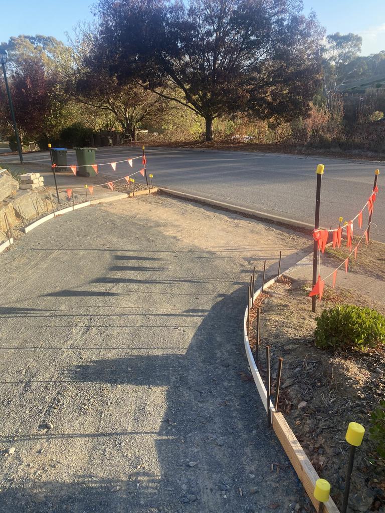 Craig and Paula Miels have been left half finished and unusable by Adelaide Exposed Concrete for more than three weeks. Picture: Supplied,