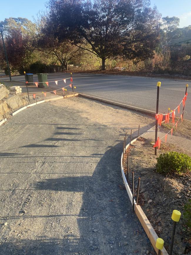 Craig and Paula Miels have been left half finished and unusable by Adelaide Exposed Concrete for more than three weeks. Picture: Supplied,