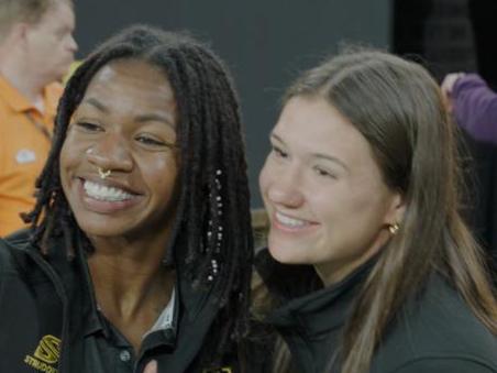 NRL Combine winners MarCaya Bailous and Megan Pakulis. Pic: Jackal