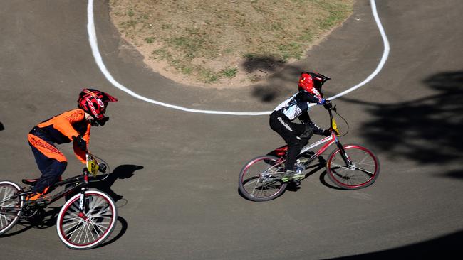 Action from the Castle Hill BMX Club's annual BMX Open.