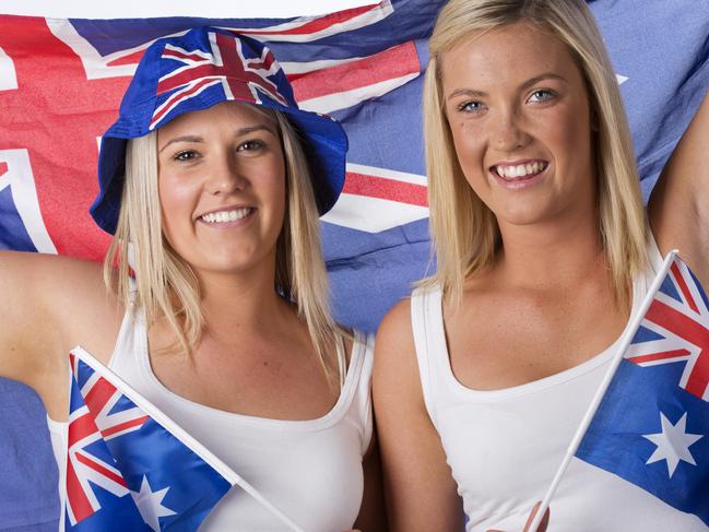 Girls celebrating Australia day.