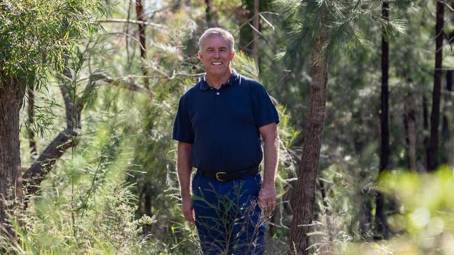 Objector Rick Allison at the location where the Glenhaven Mosque is being propsed. (AAP Image/ Monique Harmer)