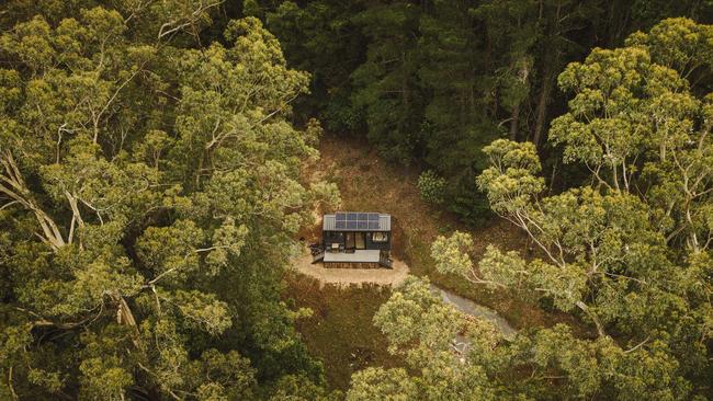 Each Unyoked cabin has a unique name. 'Jojo' is situated a couple of hours outside Sydney. Picture: Declan Blackall for Unyoked.