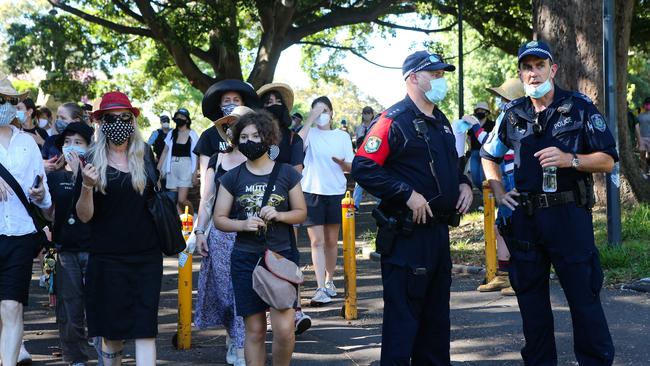 Police were outnumbered. Picture: NCA NewsWire / Gaye Gerard