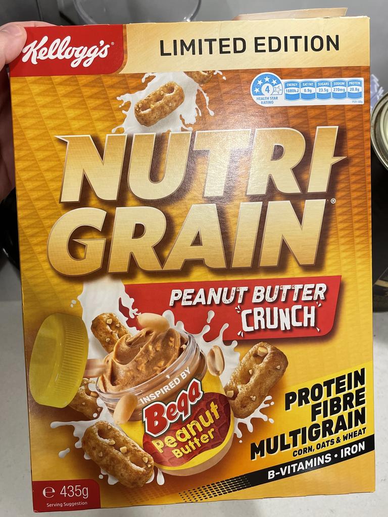 Customers are "fed up" with Nutri-Grain Peanut Butter Crunch packaging. Picture: Supplied