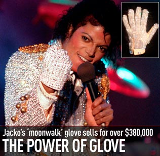 Jacko 'moonwalk' glove sells for over $380,000