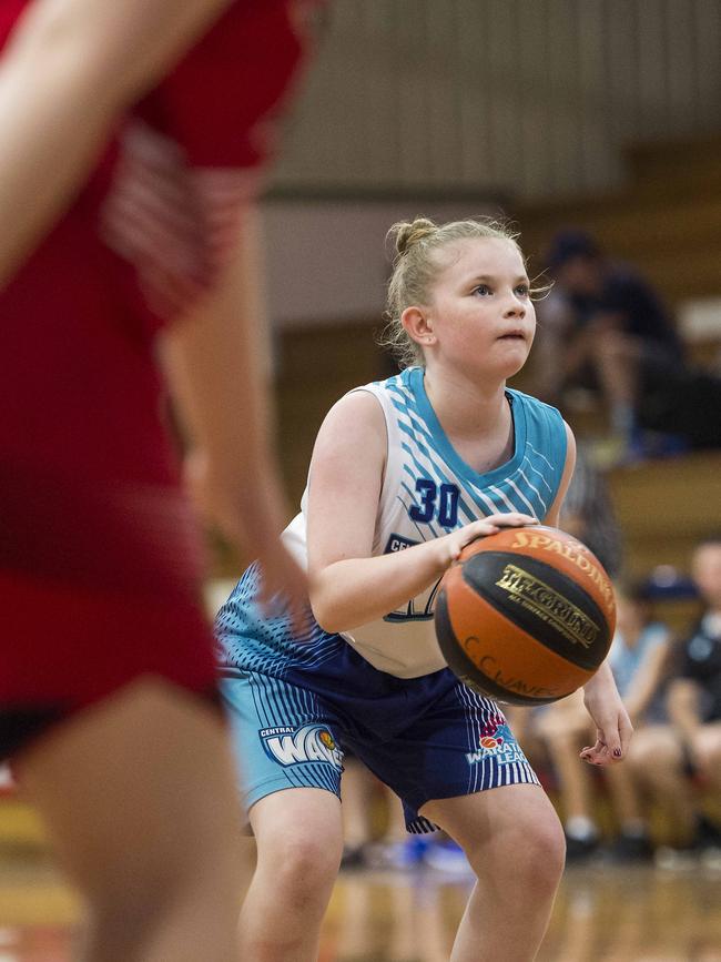 Central Coast Waves player Lexie Morris at the free-throw line. Picture: Troy Snook