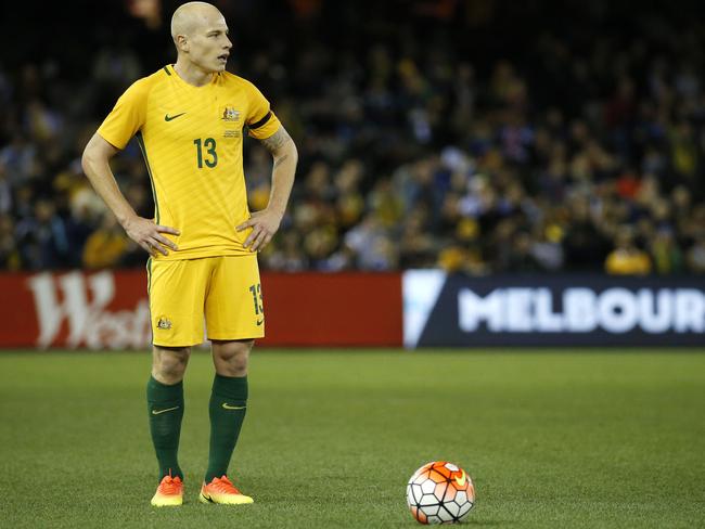 Socceroos Vs Greece at Etihad Stadium, 7th June, Melbourne Australia. Australia's Aaron Mooy Picture : George Salpigtidis