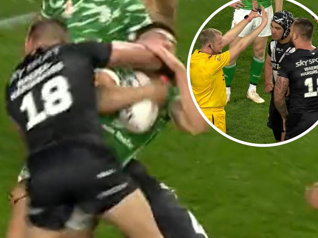 Jared Waerea-Hargreaves could be suspended over this high shot.