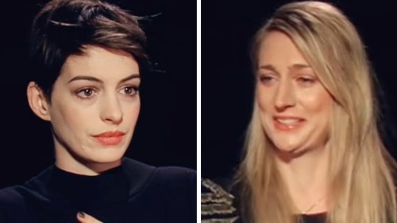 A journalist has shared an awkward encounter she had with Anne Hathaway. Picture: TikTok