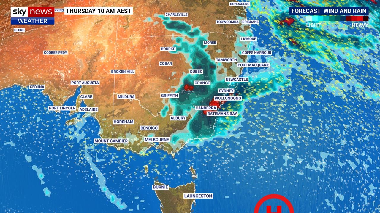 Sydney weather forecast Heavy rain to smash NSW coast, Qld winds amid