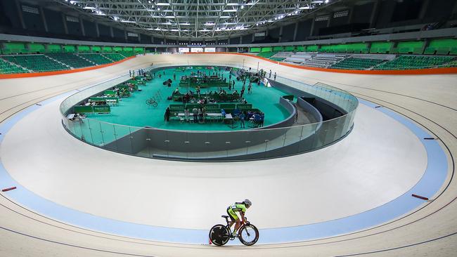 The Olympic velodrome in Rio de Janeiro.