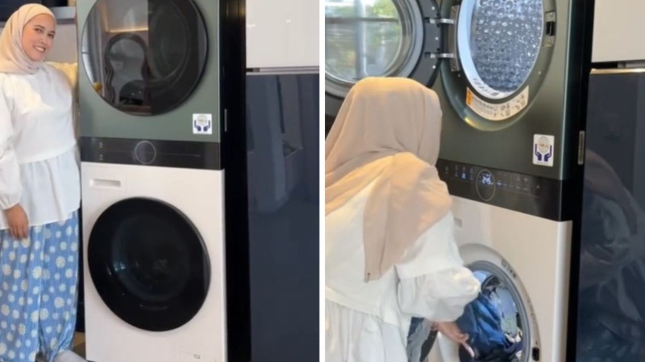 Save $700 on LG WashTower 12kg-9kg Combo Washer Dryer. Picture: TikTok/@nandiaherlina