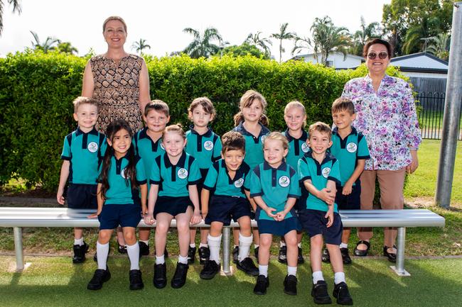 MacKillop Catholic Primary School 2022 Prep BC Class. (L-R) Back row: Tyler, Amais, Matisse, Paige, Harper, Carter; front row: Diana, Evie, Madden, Lana, Hugo. Picture: Michaela Harlow MKY2022PREP