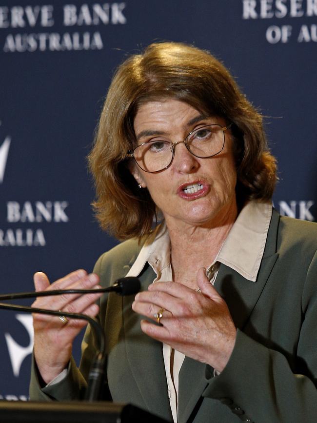 Reserve Bank governor Michele Bullock has said inflation is still too high and proving to be sticky. Picture: NewsWire /John Appleyard