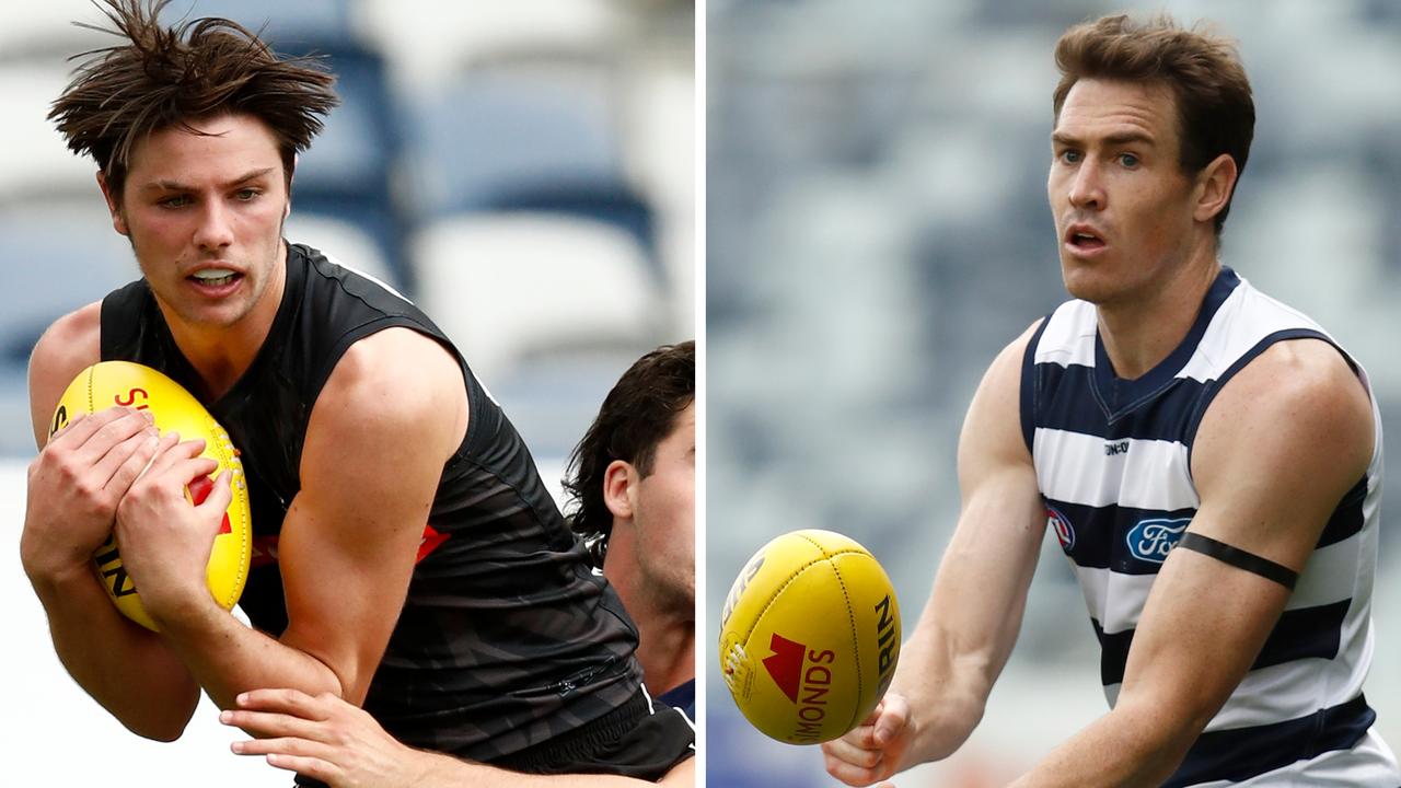 Oliver Henry impressed in his Collingwood debut, while Geelong fans got a first glimpse of Jeremy Cameron.