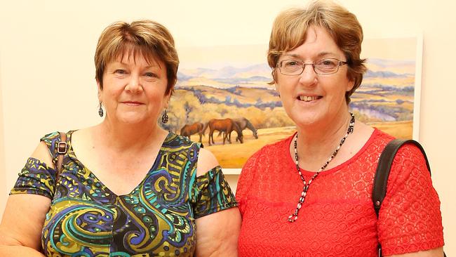 Fran O'Shea and Karen Johnstone and members of the Cairns Art Society celebrated their 69th Annual Art Exhibition at the official opening of the exhibition at the Cairns Regional Gallery. PICTURE: JUSTIN BRIERTY