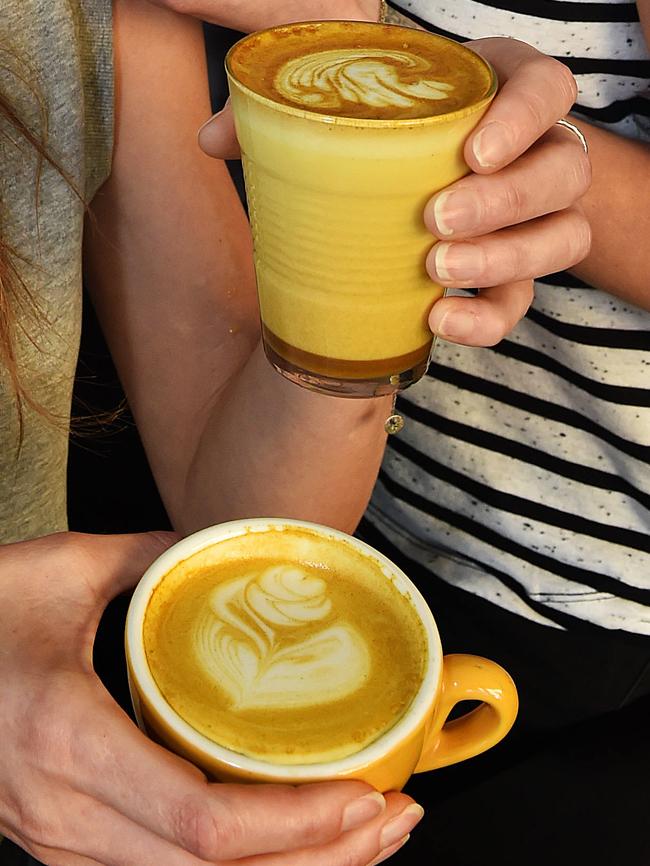 A new golden latte, with tumeric, has arrived. Picture: Ellen Smith