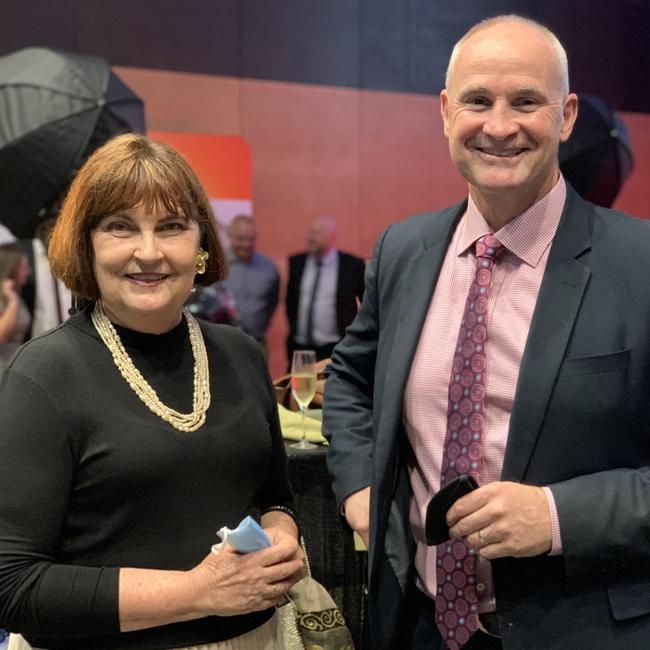 Mackay MP Julieanne Gilbert and Regional Development and Gladstone MP Glenn Butcher at the 2022 Queensland Mining Awards in July.