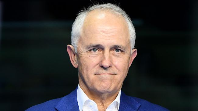 GOLD COAST, AUSTRALIA - APRIL 10:  Prime Minister of Australia Malcolm Turnbull applauds the Australian Men's 4 x 100m Medley Relay Final team winning gold on day six of the Gold Coast 2018 Commonwealth Games at Optus Aquatic Centre on April 10, 2018 on the Gold Coast, Australia.  (Photo by Quinn Rooney/Getty Images)