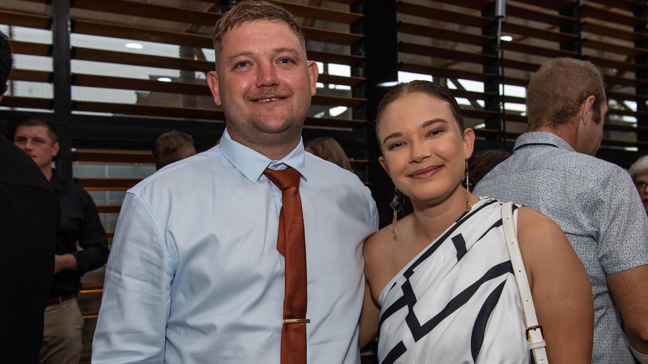 Deni Lee and Ayesha Kay at the 2023 NRL NT Frank Johnson / Gaynor Maggs medal night. Picture: Pema Tamang Pakhrin