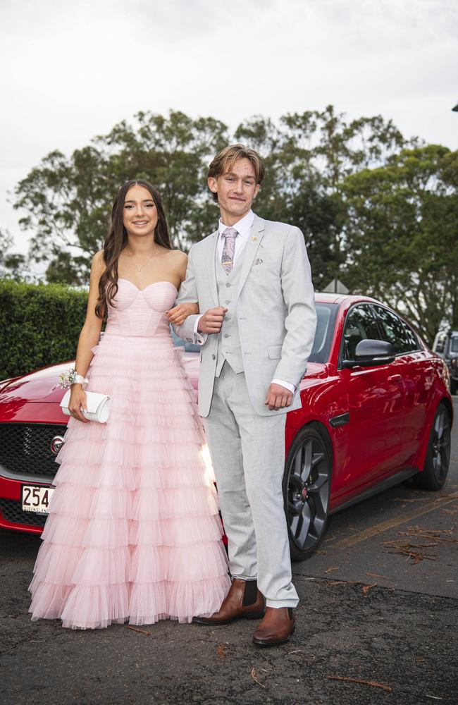 Graduates Olivia Balarezo and Caleb Field at Toowoomba Christian College formal at Picnic Point, Friday, November 29, 2024. Picture: Kevin Farmer