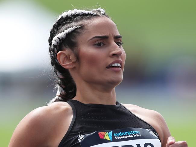 Jessica Peris wins her 200m heat during the Australian Athletics Championships at Sydney Olympic Park, Homebush. Picture. Phil Hillyard