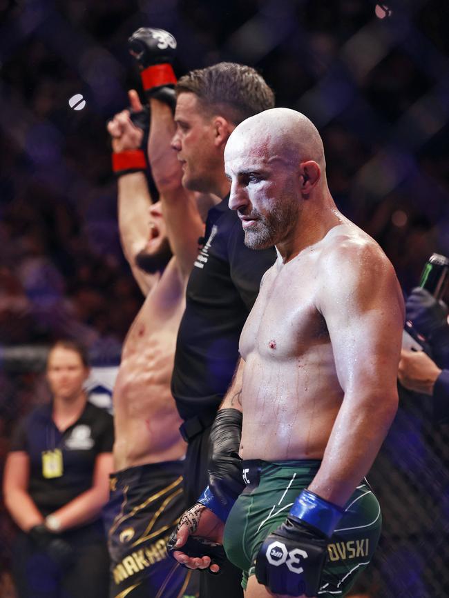 A dejected Volkanovski after the decision. Picture: Sam Ruttyn