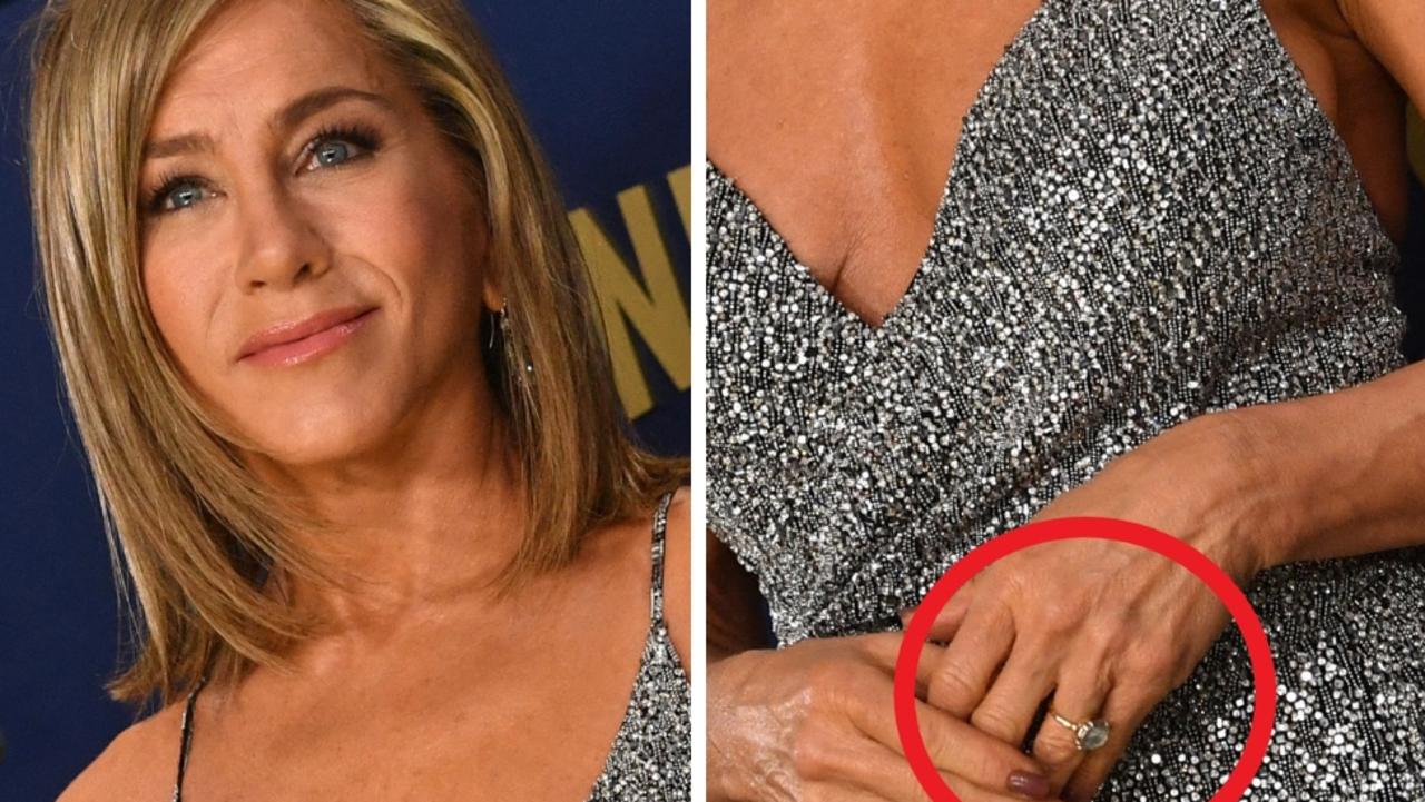 Jennifer Aniston sparks engagement rumours with huge ring at SAG Awards ...