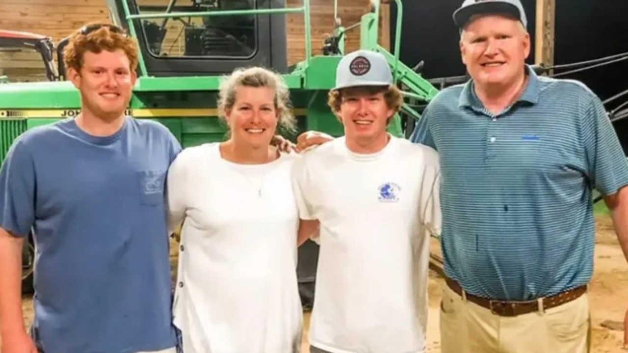 From left, Buster Murdaugh, his mother Maggie, his brother Paul and his father Alex. Alex fatally shot Maggie and Paul on June 7, 2021.