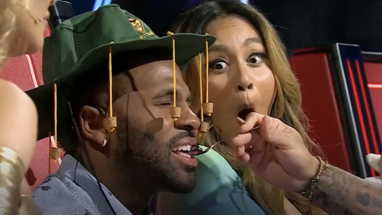 Jason Derulo squirmed through a blind Vegemite tasting on The Voice.