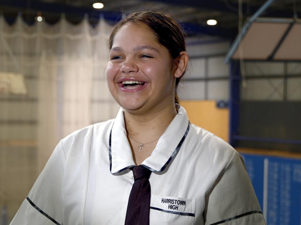 Year 11 Harristown State High School student Tahmia Duncan said the workshops with the Broncos was a big confidence booster for her. Pictures: Bev Lacey