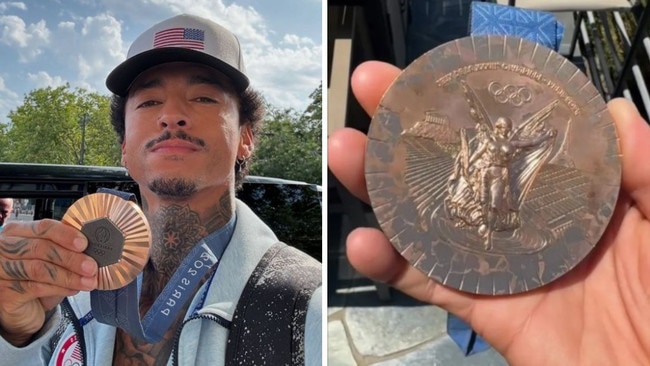 The USA skateboarder wasn't too impressed with the condition of his medal.